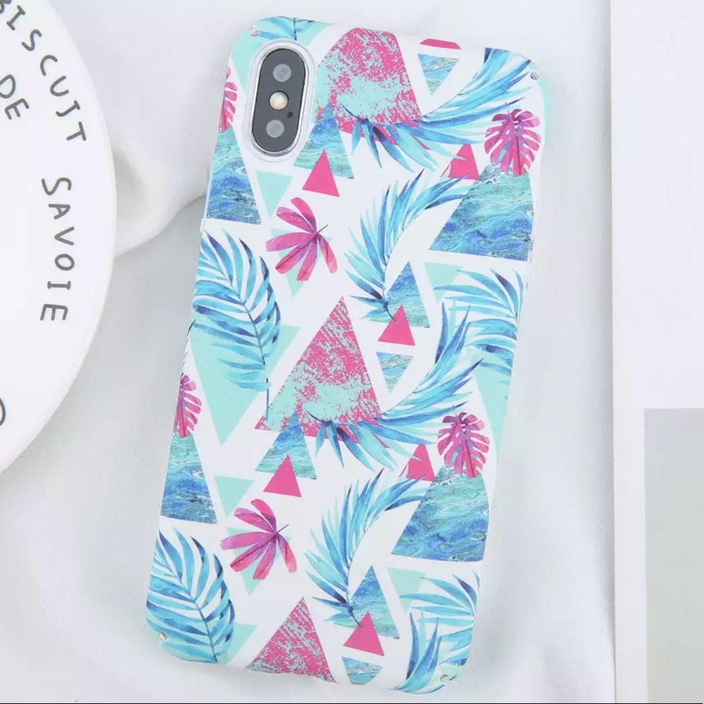 NEW iPhone 7/8 Leaves Palm Hard Case - Picture 1 of 1